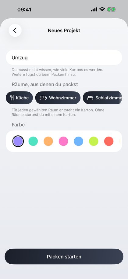 Projekt anlegen