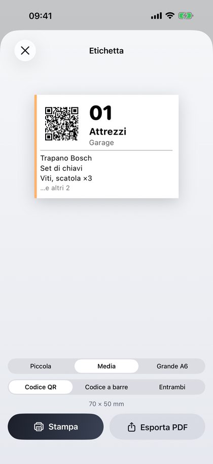 Stampa un’etichetta