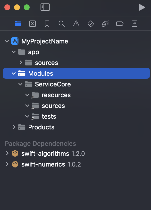 BaseXcodeProjectStructure