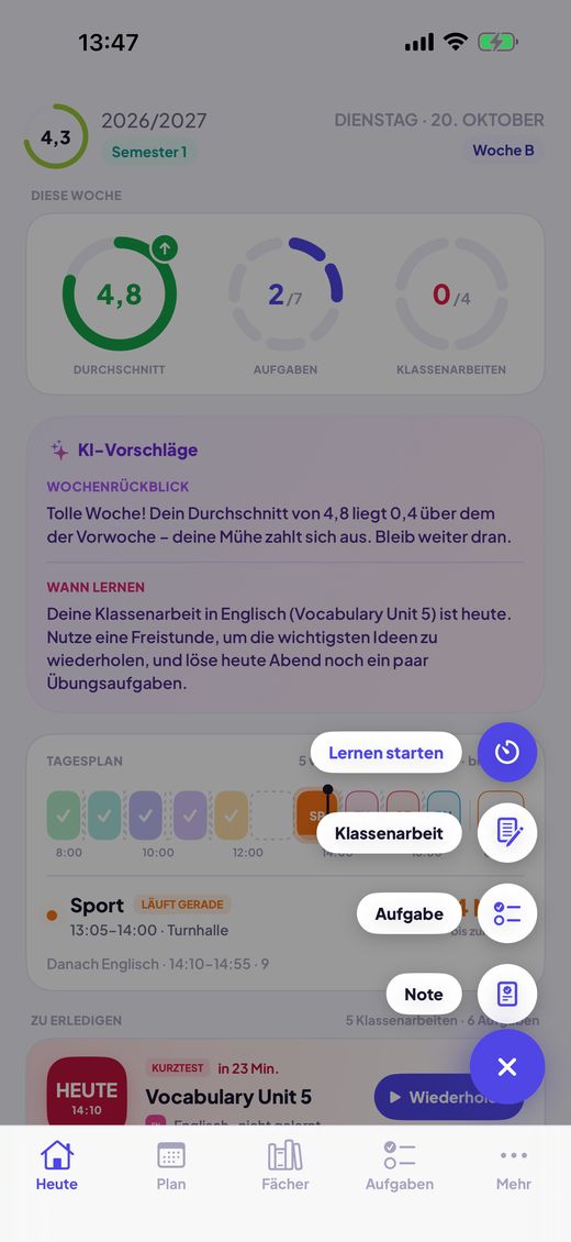 In einer Sekunde hinzufügen
