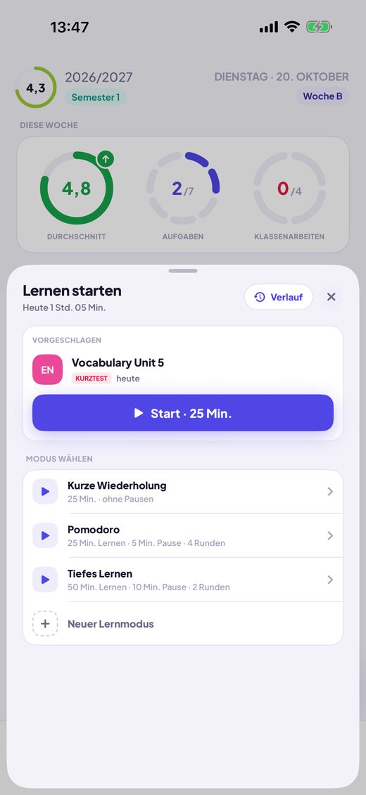 Modus wählen