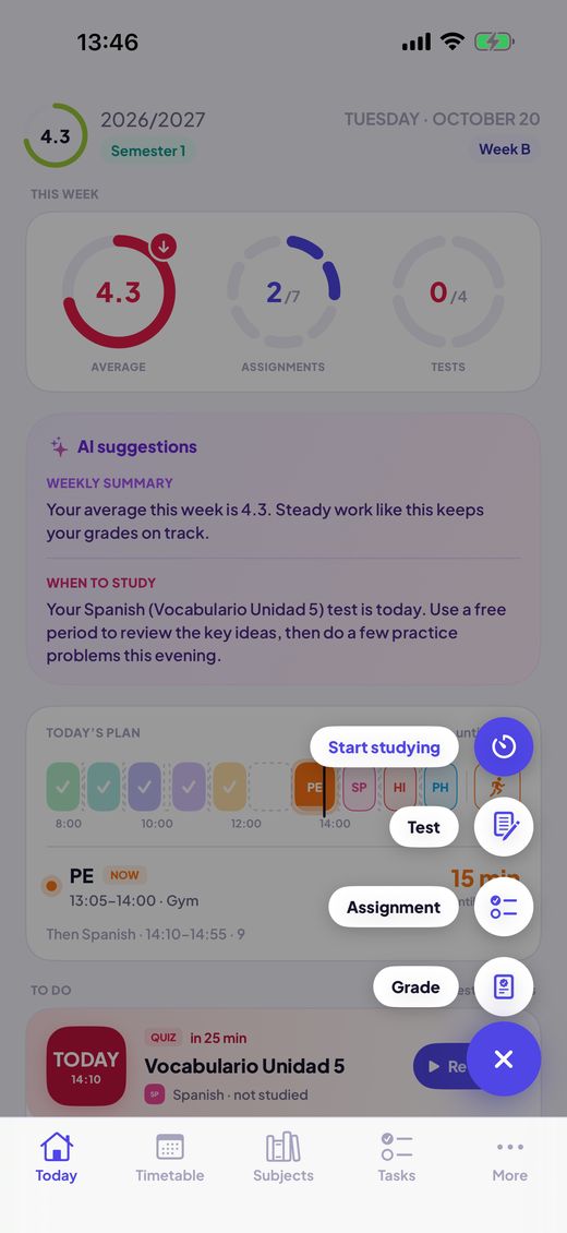 Add in a second