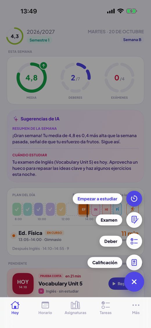 Añade en un segundo