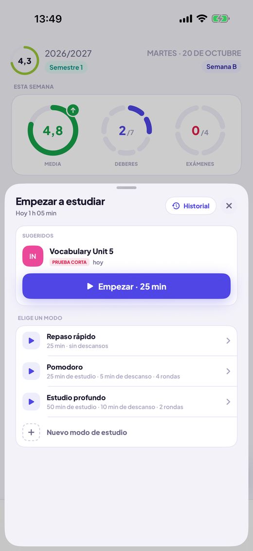 Elige un modo