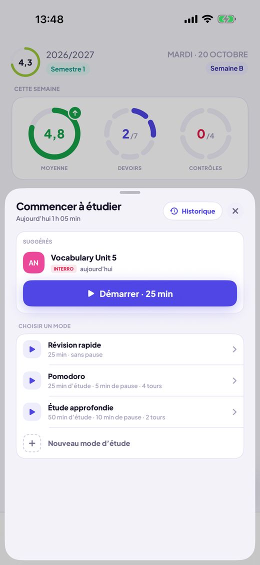 Choisis un mode