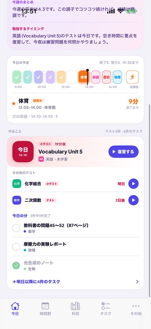 終わったらチェック