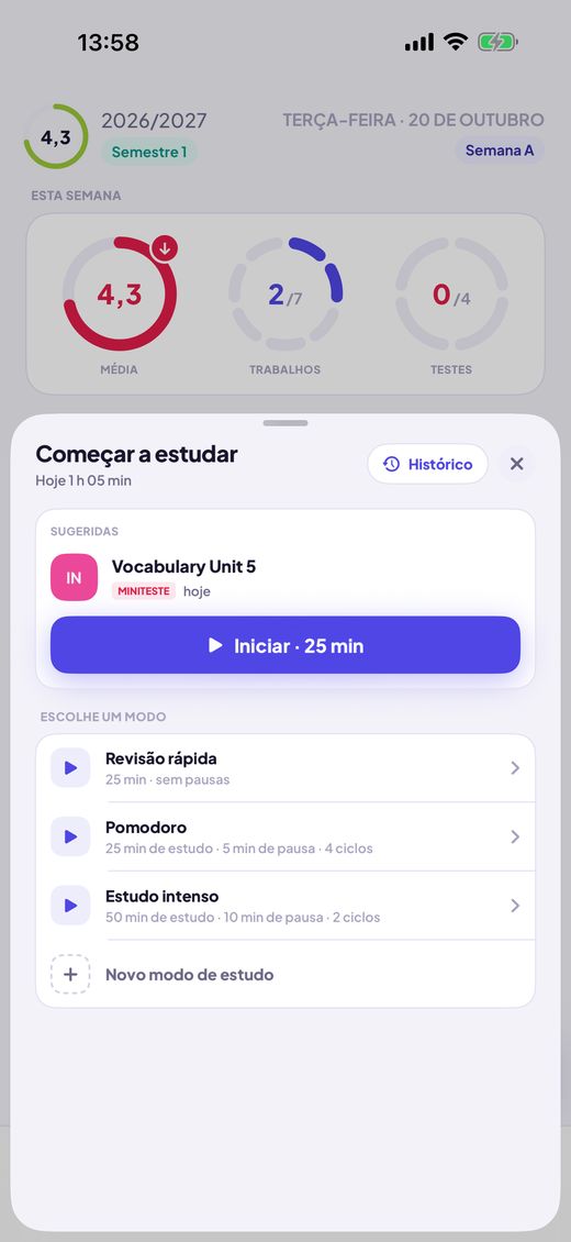 Escolhe um modo