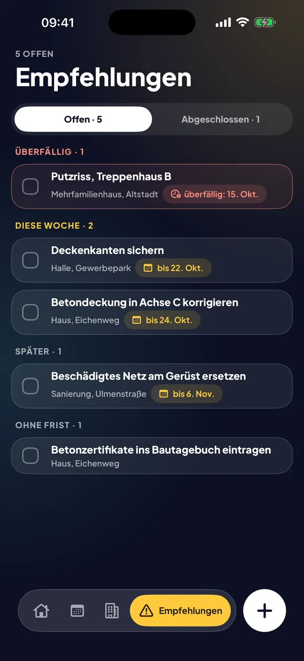Empfehlungen