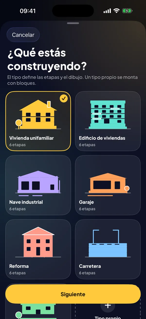 Elige el tipo de obra