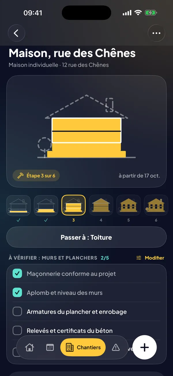Dessin du chantier