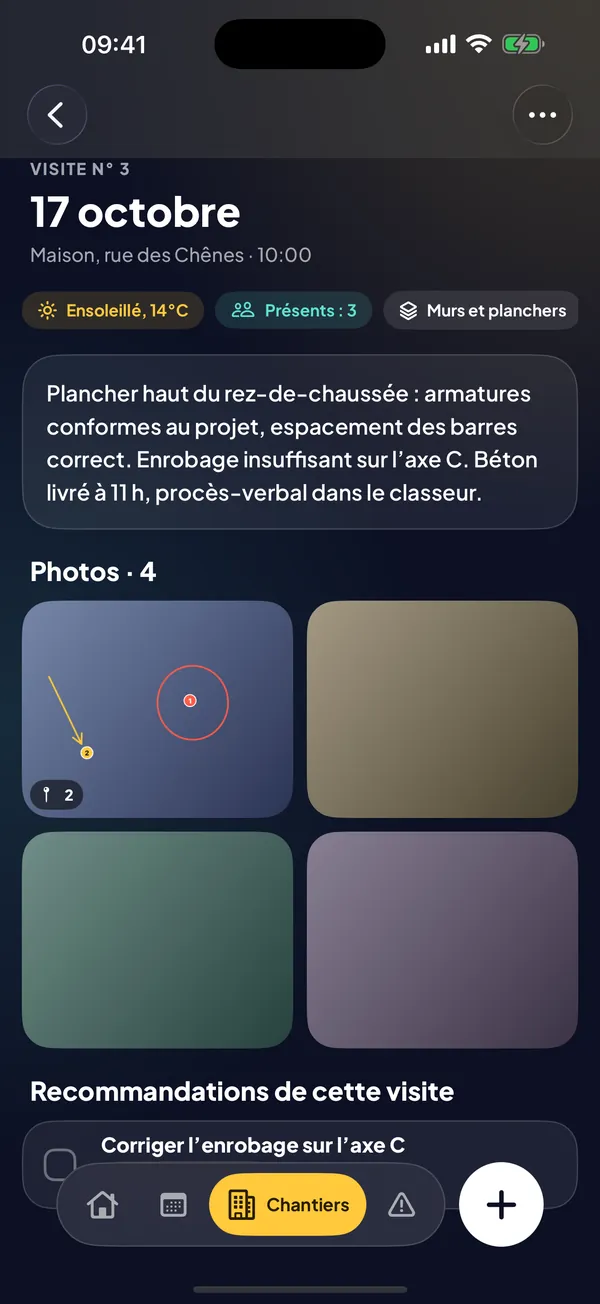 Photos avec repères