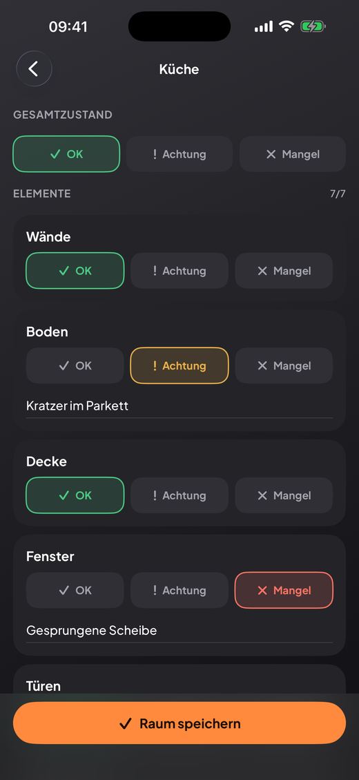 Raum für Raum durchgehen