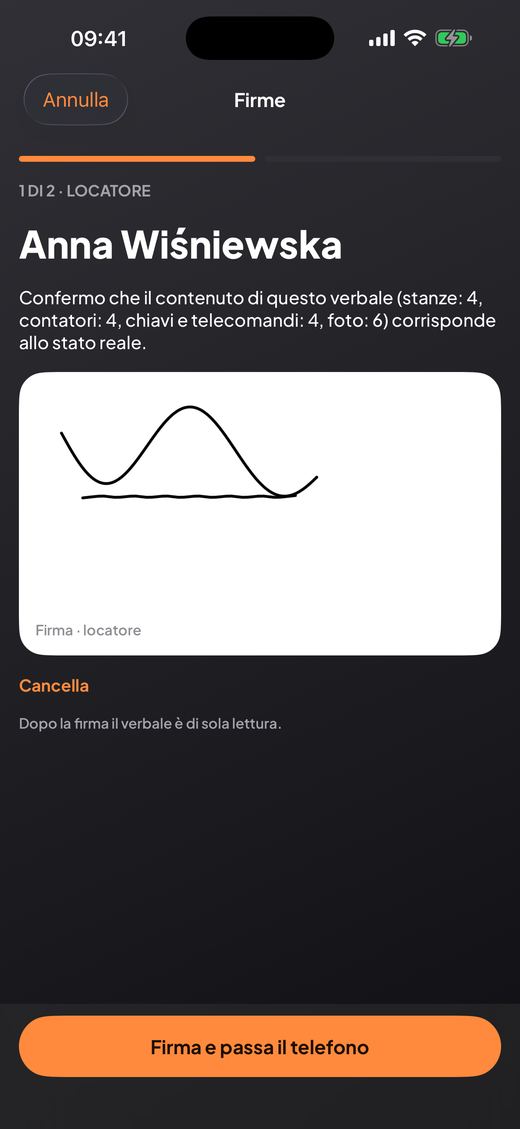 Firma sullo schermo