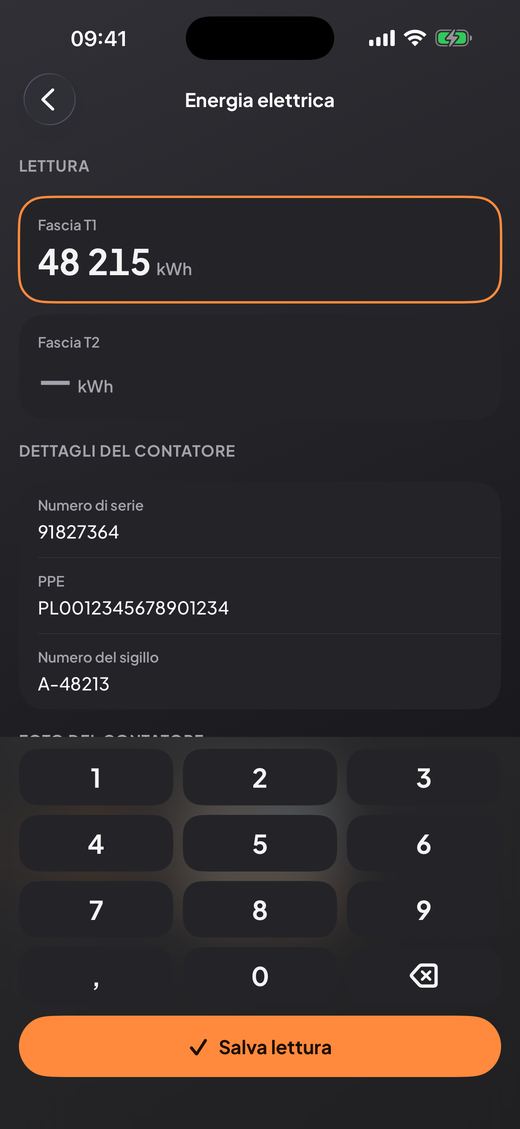 Leggi di nuovo i contatori