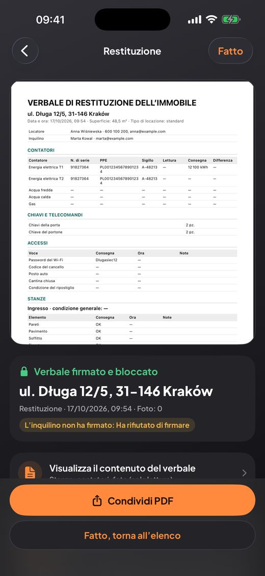 Condividi il PDF