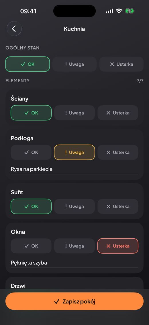 Obejdź pokój po pokoju